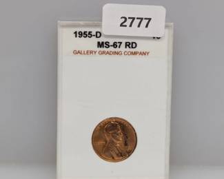 GGC 1955-D MS67RD Wheat Cent
