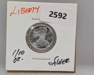 1/10oz .999 Silver Liberty Round
