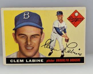 1955 Topps Baseball Clem Labine Brooklyn Dodgers