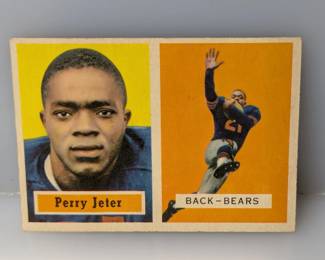 1957 Topps Perry Jeter 19 NO CREASES