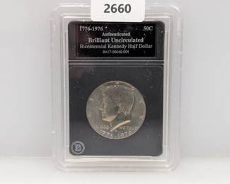 Authenticated 1976 BU JFK Half $1 Dollar