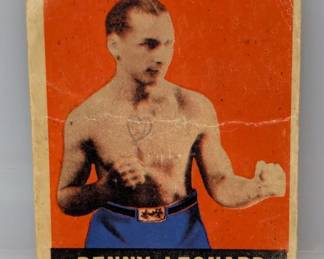 1948 Leaf Benny Leonard 3 World Champ Creases