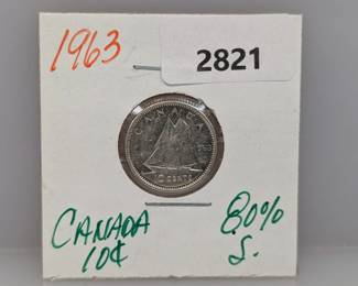 1963 80% Silv Canada Dime