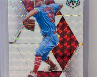 2021 Adam Wainwright Panini Mosaic White Prizm /25