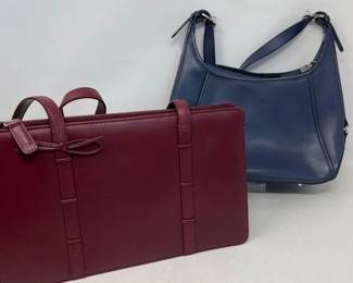 78 TwoVintageTalbotsGenuineLeatherHandbags