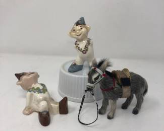 42 TwoMidCenturyPixieFiguresDonkey