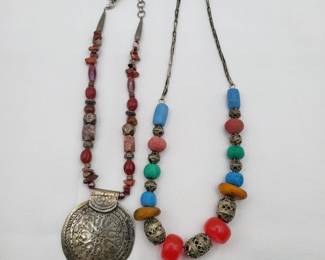 62 MedallionMoroccanInspiredTribalBeadedNecklaces
