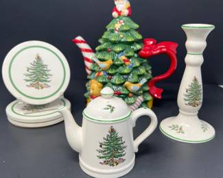 47 SpodeChristmasTreeTeapotandMore