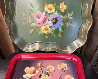 51 CharmingRetroMidCenturyFloralTinTrays