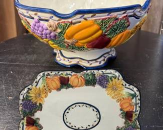 41 BellaCasaThanksgivingHarvestSeasonalServingBowlPlatter