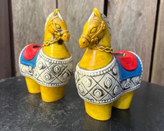 27 CeramicHorseCandleHolder