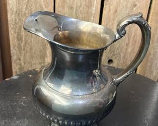 17 GeorgianGadroonMidCenturySilverPlatePitcher