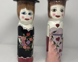 79 PairofHeartfeltBellaCasaSusanPaleyCeramicVases