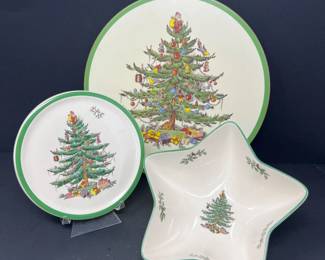 65 SpodeEnglandTrivetsStarBowlChristmasTreeSeries