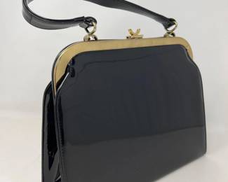 111 MidCenturyGARAYPatentLeatherPurse