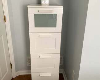 Nice White Wood File Cabinet
