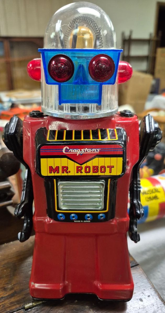 Save The Date and plan on attending next weekend’s 2 Day Large Estate/Household Sale!! Vintage toys from 2 different estates and households. Cragstan "Mr. Robot"