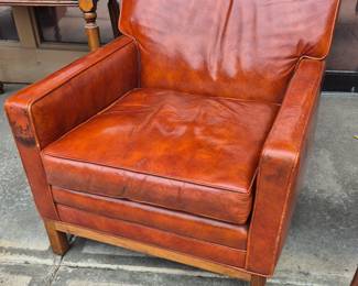 Wide variety of chairs. Vintage leather chair "Domore Office Furniture Inc."