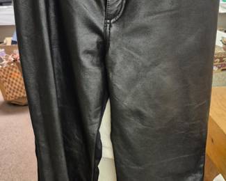 Black leather Harley Davidson pants