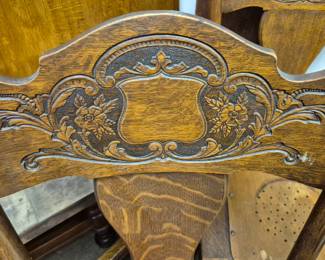 Matching 6 carved-back chairs