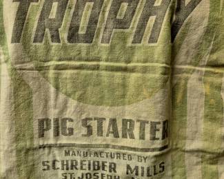 "Trophy Pig Starter Schreiber Mills St. Joseph, MO" feed sack