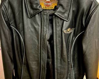 Black Harley Davidson leather jacket sz. Small