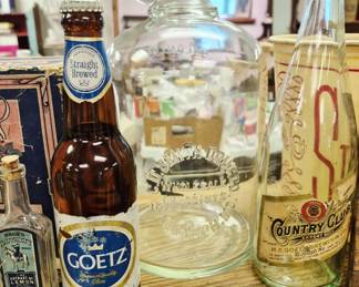 St. Joseph bottles. Full "Goetz", "C. D. Smith Drug Co.", "Page-Connell Coffee Co." and "Country Club Export Beer" bottle