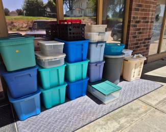 Much household plastic storage