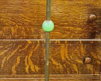 Lamps and lighting. Antique floor lamp w/ Akro Agate uranium glass inserts