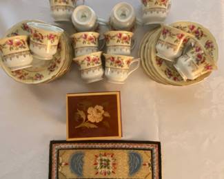 Demitasse porcelain cups & saucers