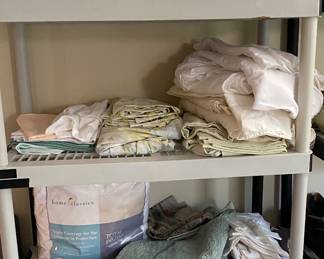 Vintage king and queen, sheets, bedding, comforters, and quilts