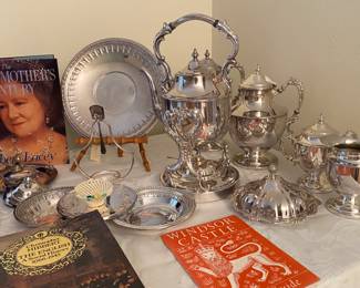 Beautiful silver plated tea service items,