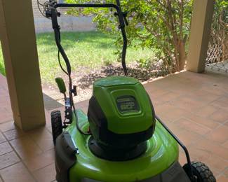 Electric mower with charger