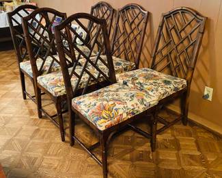 Set of six Century brand, mid-century sturdy dining chairs