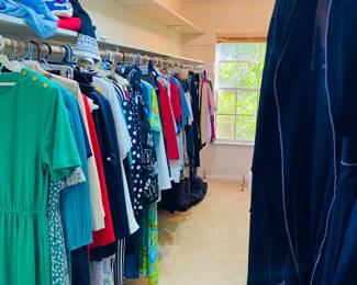 More vintage clothing, ladies, dresses, suits, pants, blouses, sweaters, evening wear. Sizes medium through XL and some tall ladies sizes
