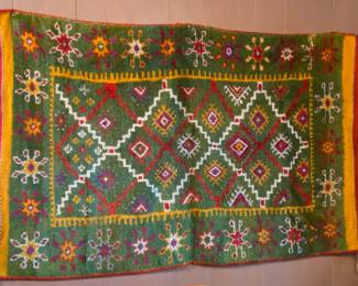Colorful vintage bedouin rug
