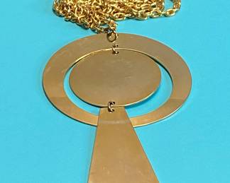 Large vintage Asian influence statement necklace
