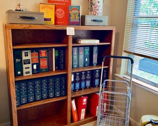 Mid-century solid oak 4 foot book case