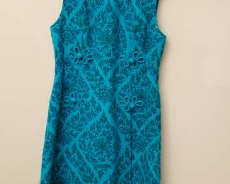 1960s turquoise dress