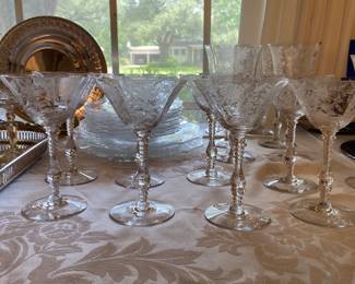 1930s Crystal stemware