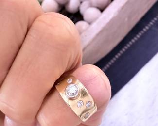 14kt. Gold Rings with Diamonds - very small pinky size