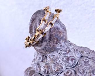 Super Pretty Costume Gold Link Hoops