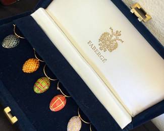 New Faberge eggs wine glasses charms
