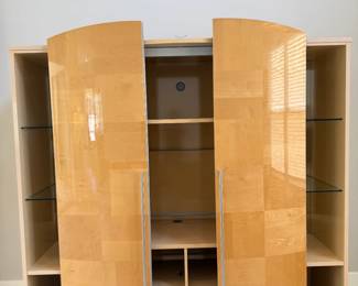 Contemporary hutch-armoire that slides
