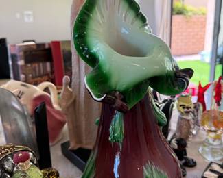 Signed blown glass pieces 