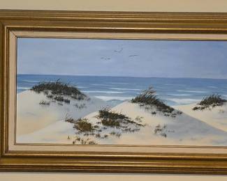 Beach Scene Painting by Jo Hairston