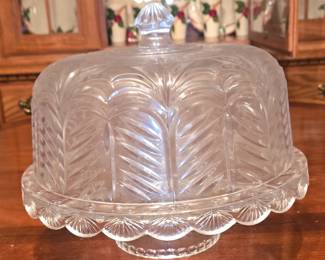 Crystal Cake Plate with Dome