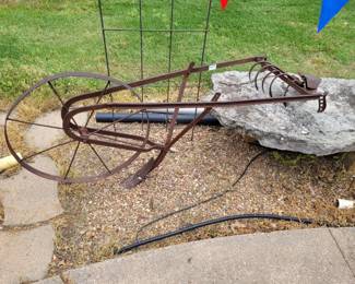old plow with attachments