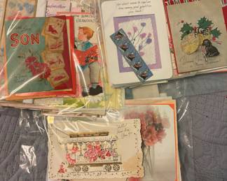 Bags of Vintage Greetings cards