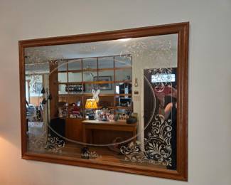 Large etched mirror